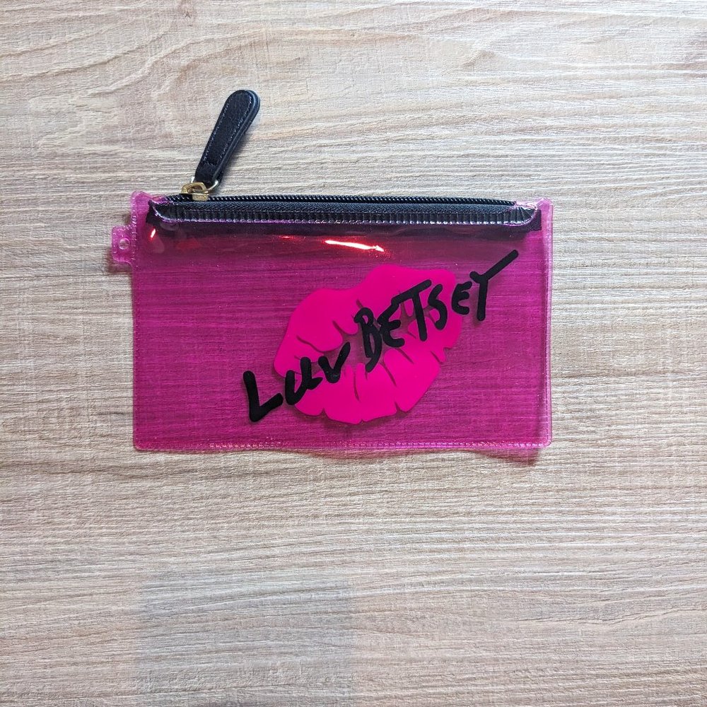 Betsey Johnson Luv Betsey Hot Pink Jelly Clutch